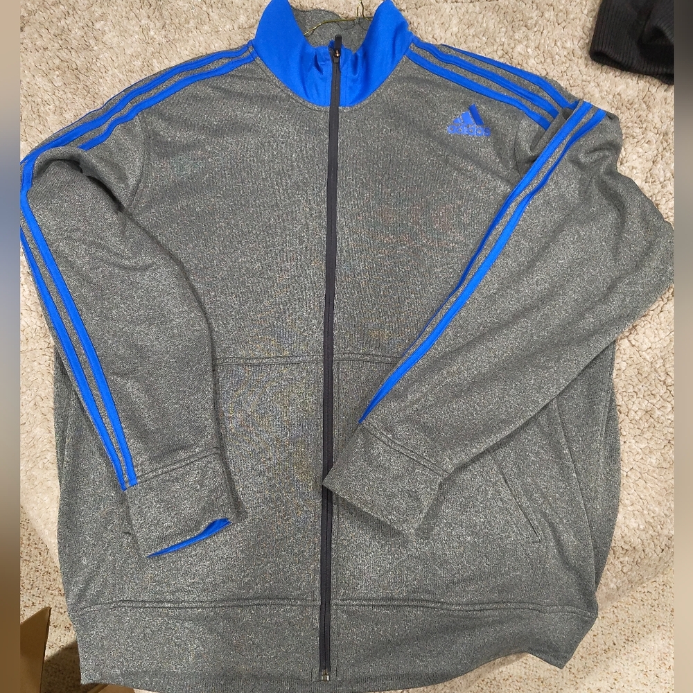 Grey Addidas Track Jacket